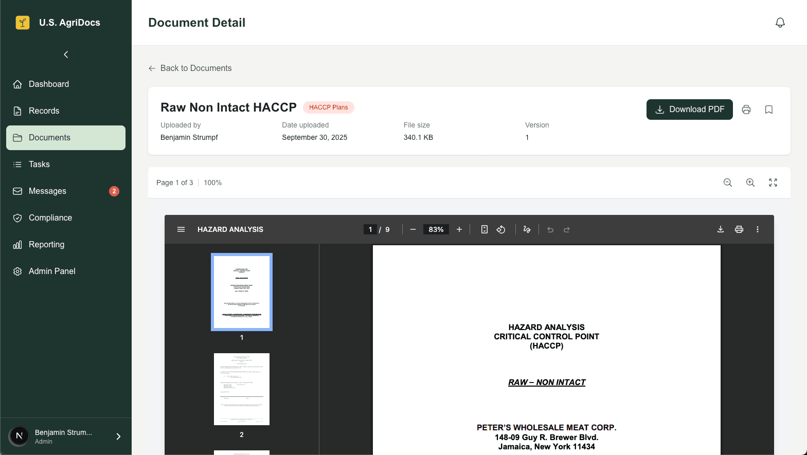 Signature and review process